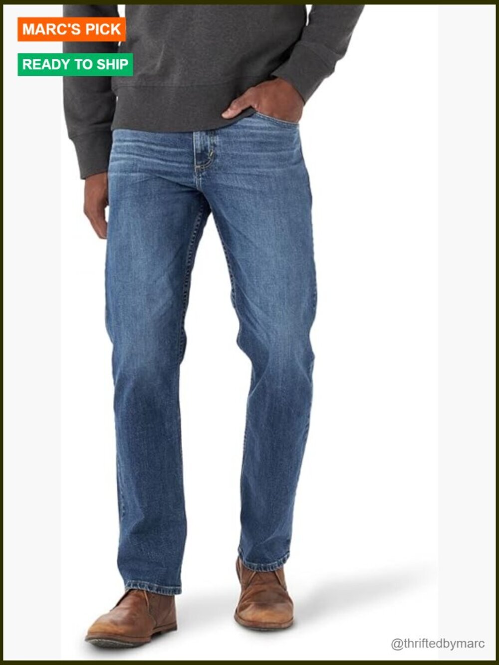 Free-to-Stretch Relaxed Fit Straight Leg Denim Jeans